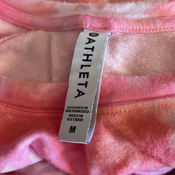 Athleta Pink Tie Dye Mindset Sweatshirt Modal M - Picture 5 of 6